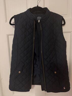 Joules Navy Quilted Sleeveless Gilet Vest